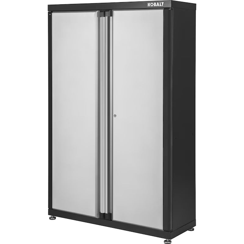 48-In W X 72-In H X 18.5-In D Freestanding Steel Garage Cabinet in Silver