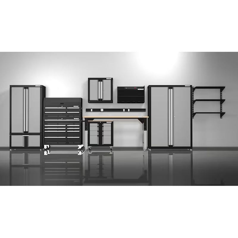 48-In W X 72-In H X 18.5-In D Freestanding Steel Garage Cabinet in Silver