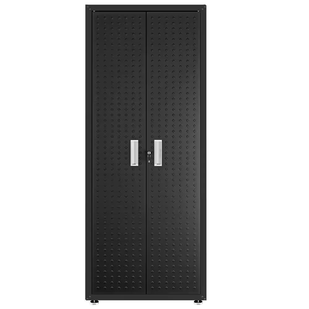 Fortress 30.3 In. W X 74.8 In. H X 18.2 In. D 4-Shelf Metal Freestanding Garage Cabinet in Charcoal Grey