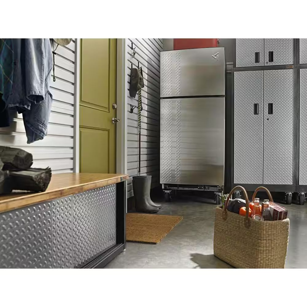 Premier Series Pre-Assembled Steel Freestanding Garage Cabinet in Silver with Casters (30 In. W X 65 In. H X 18 In. D)