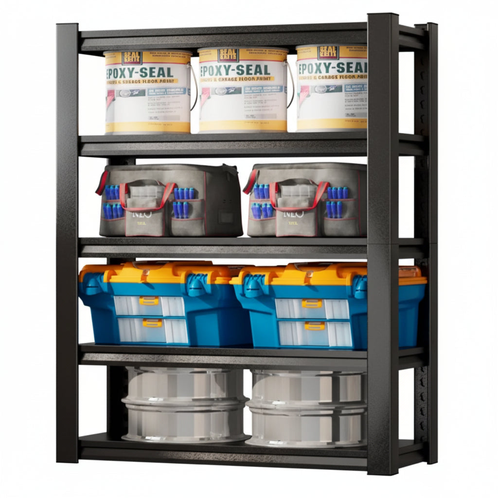 5-Tier Adjustable Heavy Duty Metal Shelving Unit for Garage Pantry Shelves