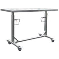 62 In. Stainless Steel Adjustable Work Table with Casters