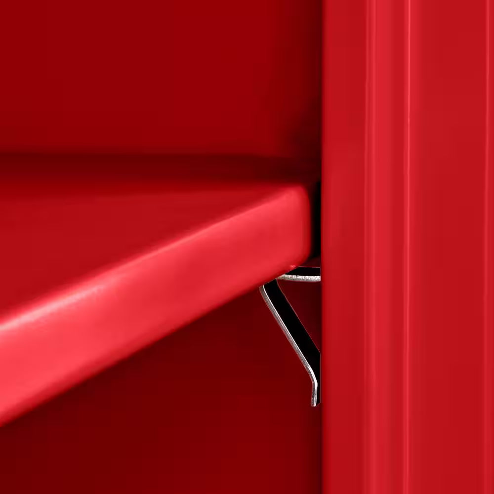 Elite Series 46 In. W X 72 In. H X 24 In. D 22-Gauge 5-Shelf Steel Freestanding Garage Storage Cabinet in Red