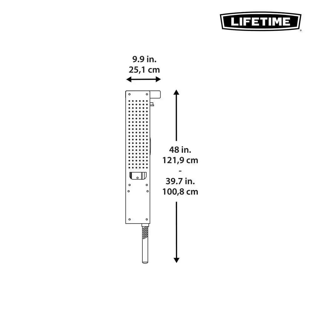 47 In. W X 31 In. D Wall-Mounted Folding Work Table