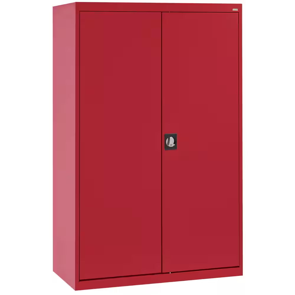 Elite Series 46 In. W X 72 In. H X 24 In. D 22-Gauge 5-Shelf Steel Freestanding Garage Storage Cabinet in Red